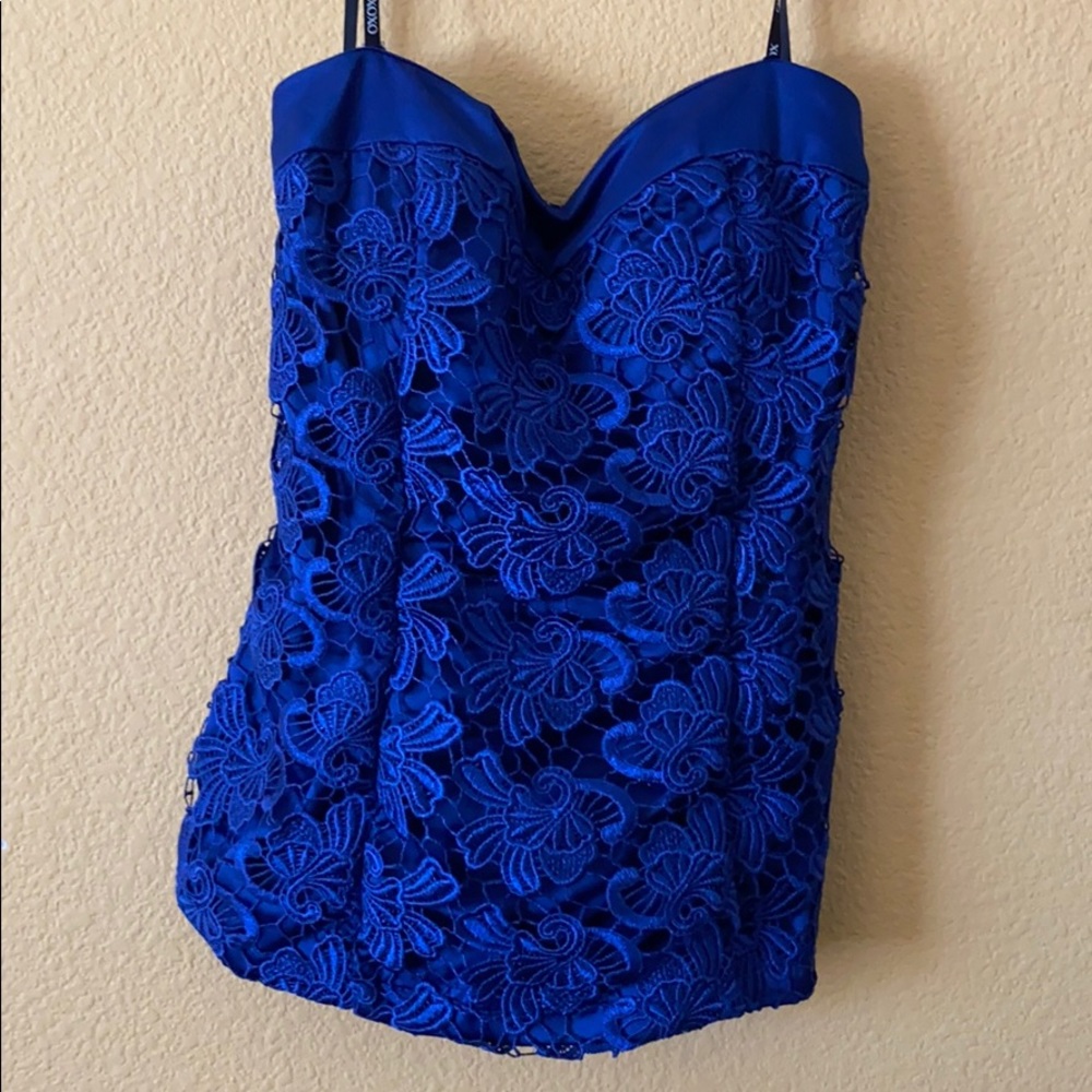 Royal Blue Corset Lace Top